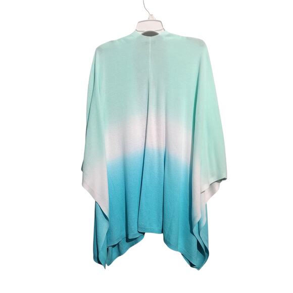 Talbots Blue Ombre Ruana Wrap One Size NWT - Picture 3 of 5